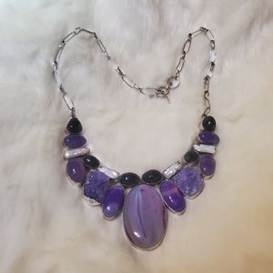 Silver Artisan Amethyst Necklace